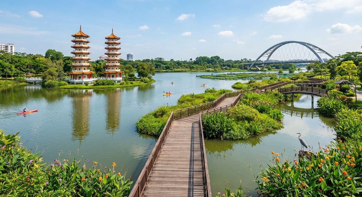 Jurong Lake Gardens map and trails