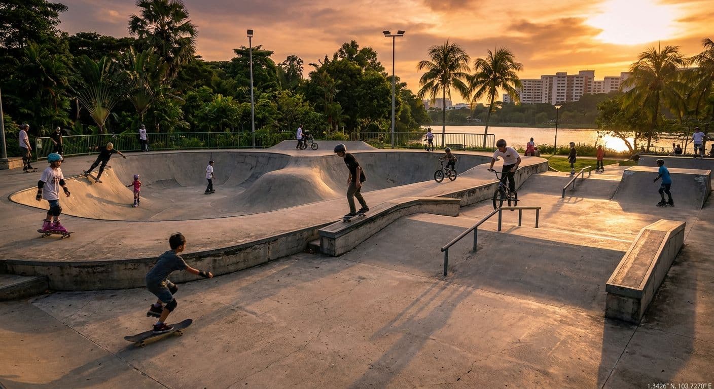 Skatepark at Jurong Lake Gardens